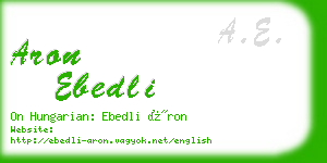 aron ebedli business card